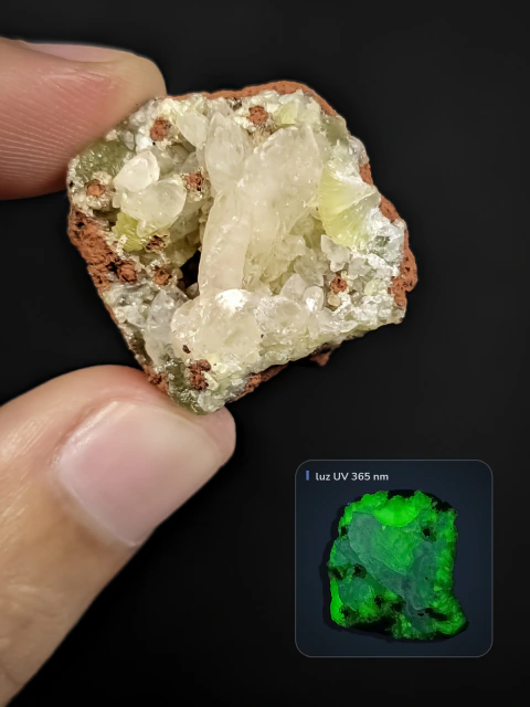 Adamita Amarela Fluorescente na Matriz